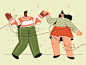 Christmas Party dancing party xmas character design people illustration christmas character