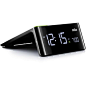 This Braun Vertical Alignment LCD Alarm Clock has a unique and innovative design, crafted to take your ergonomics into consideration. The position of the display provides easy legibility from a sleeping position or at any angle. A large snooze surface let