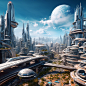 futuristic world high definition detailed