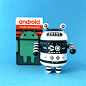 ANDROID BOT WONK-3 : WONK-3 Android robot stackable toy designed by Loulou & Tummie