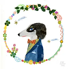 “人模人样”的可爱动物&amp;浪漫美丽花草纹饰，日本艺术家布川爱子的“治愈系”插画带你走进梦幻森林_插画_插画_海报时尚网