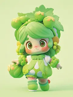 绿葡萄紫葡萄拟人化女孩盲盒分享