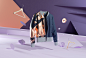 DLTD Scenes - Art/Fashion Set Designs : Set designs created for the Swedish fashion magazine and publication DLTD Scenes. The series focuses on fusing art with fashion.Check out the full project and the work of the rest of the artists and photographers th