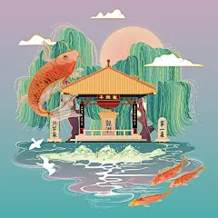 济南文创包装插画