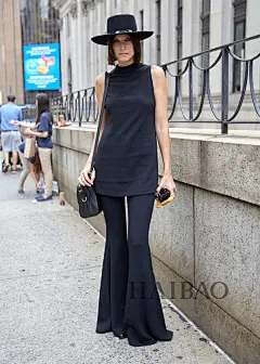 2016春夏纽约时装周海报独家秀场外街拍(3)：型人表现有惊有喜，“NY限量版”Look等你接招！