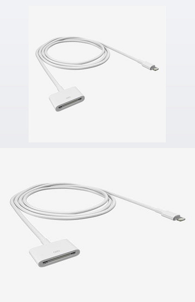 3D模型Apple 30针到USB电缆