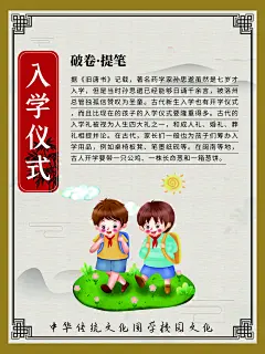 入学仪式八礼四仪挂画