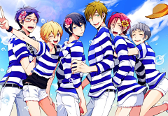 帝妃一笑采集到30.Free!男子游泳部❤