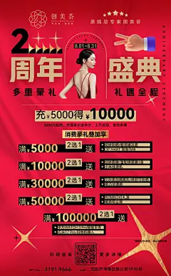 周年盛典、创意海报、整形海报、医美海报