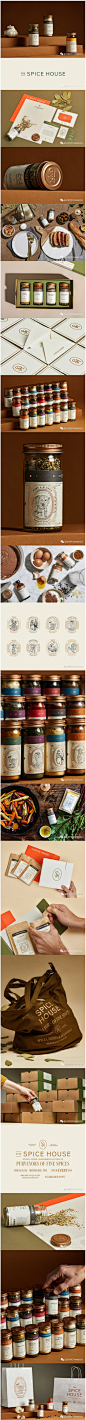 一波优秀的品牌VI设计集，保持精致感~
——
The Spice House烘焙香料系列品牌视觉设计