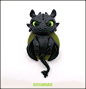 Nightfury #5 - Polymer Clay Charm by buzhandmade on deviantART