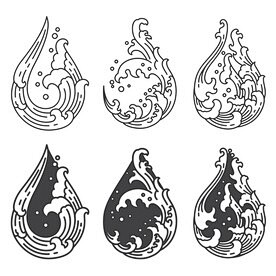  古典中式水纹  