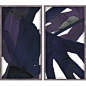 Jasper Graphite Diptych 2 Piece Framed Painting Print Set