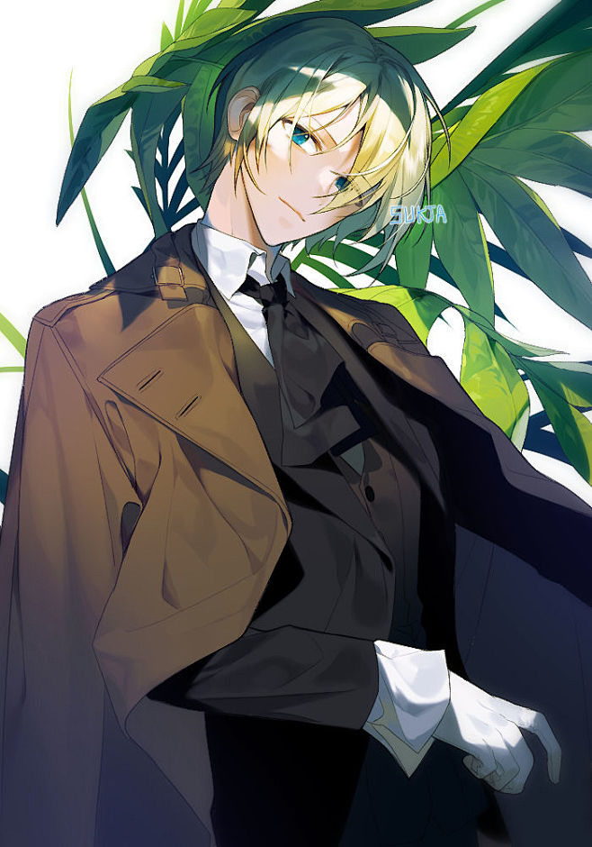 动漫男生金发碧眼男漫画金发碧眼动漫男全身图动漫金发碧眼长发男漫画