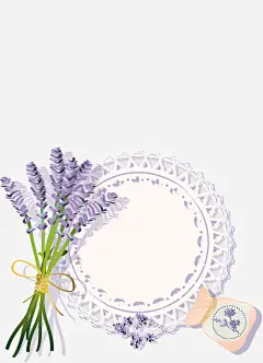 薰衣草垫子免抠素材_新图网 https://ixintu.com 手绘 紫色 薰衣草