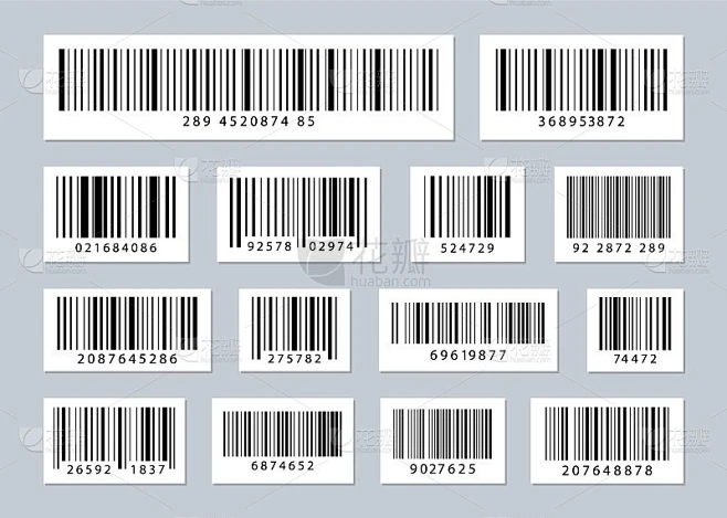 Barcode labels set. Code sticker. Industrial barco素材-花瓣网