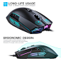 Amazon.com: Blade Hawks GM-X5 Gaming Mouse Up to 4000DPI 8 Buttons Programmable Breathing Colorful LED Braided Wire - Gaming New Force: Electronics