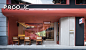 水磨石+橙红色，680㎡PACO·汇融合餐厅 | 朴开十向 -建e室内设计网-设计案例
