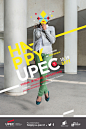 Happy Upec 2013 - Poster Design : [EN] Here is the communication of "HAPPY-UPEC" from Paris-Est Creteil University. In the continuity of the communication campaign of the previous year, we propose to stage students wearing "HAPPY" mask