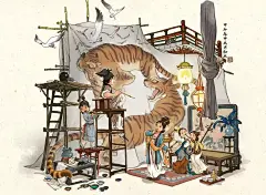 插画｜他笔下，有中国人的奇思妙想_钟离华 : 你喜不喜欢画画？或许你也可以成为大触噢，多画画，多练习，要相信最好的作品永远是下一幅。发几张个人作品给馆花，馆花审核、邀约进入【打卡画画摸鱼群】一起画画一起玩。 这是一个纯粹的打卡画画交流群，优秀的作品，…