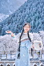 九寨沟超绝雪景藏服写真 - 小红书