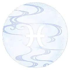双鱼座星座系列圆头像，据说双鱼座都是温柔浪漫的小天使。(*ˊᵕˋ*)੭ ੈ #水彩# #头像#