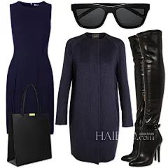 1.阿玛尼 (Giorgio Armani) 黑色太阳镜：533美元

2.艾克瑞斯 (Akris) 蓝色无领羊绒大衣：4582美元

3.迪奥 (Dior) 蓝色无袖修身小礼服：1781美元

4.丝黛拉·麦卡妮 (Stella McCartney) 黑色人造皮革手袋：1112美元

5.吉米·周 (Jimmy Choo) 黑色皮革过膝长靴：1954美元