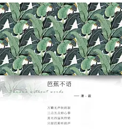 北欧壁纸芭蕉叶墙纸客厅卧室定制无缝墙布无纺布电视背景墙布-淘宝网