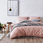 Which colour of our Stonwashed Cotton Bedlinen is your favourite? (Swipe to see all 4 colours). These quilt covers create the perfect base for your bedroom styling. #bedlinen #quiltcover #bedroom #bedroominspo #bedroomstyling #bedroomdecor #bedroomideas #