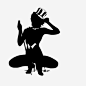 戴魔术帽的女人图标免抠素材_新图网 https://ixintu.com 人物 剪影 动作 戴帽子的女人 魔术 魔术帽 魔术棍