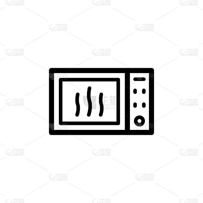 微波图标矢量符号模板