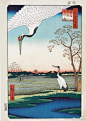 安藤广重（Ando Hiroshige；1797～1858），后又名歌川广重（Utagawa Hiroshige;），日本浮世绘画家。善于用秀丽的笔致及和谐的色彩，表达出典雅而充满诗意的大自然－－种完全柔和抒情的境界，他所描绘的自然景象，总是和人物有着密切的关系，并且赋予诗的魅力。 ​​​​