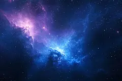 点击来源直接获取大图文件 |五彩斑斓的太空星系星云。繁星闪烁的夜空宇宙。宇宙科学天文学。超新星背景壁纸