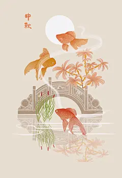 中秋节 古风商业插画_光之子__插画师作品_涂鸦王国gracg.com