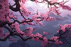 简约桃花花朵壁纸素材
