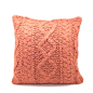 乐荷公园 日本franc franc麻花橘色沙发抱枕套羊毛绒靠垫