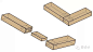 方形木销暗带接合