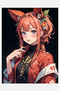 数字艺术手绘少女插画少女壁纸-众图网