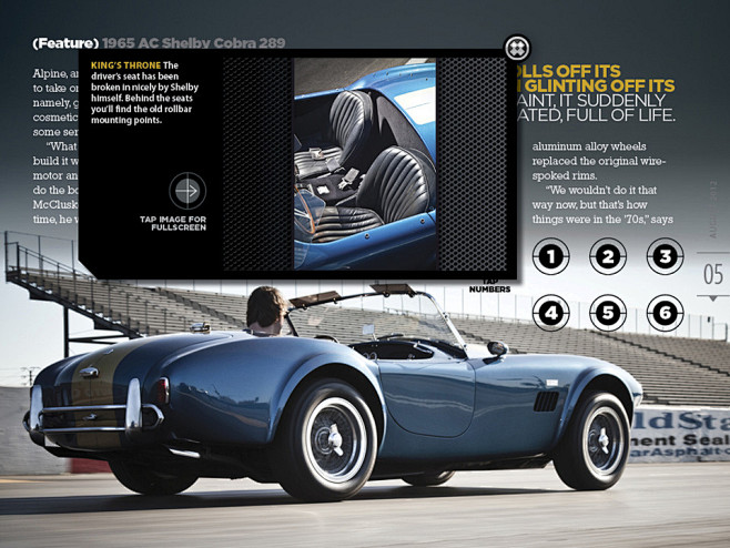 Motor Trend杂志iPad界面设...