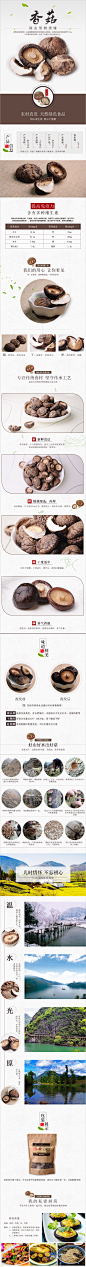 #香菇-蘑菇-菌类食材干货轻古典清新风格详情页#