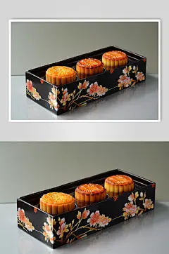 AI数字艺术中秋节送礼月饼礼盒图片