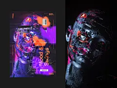 Show＆Go2020™|  201 |  心情与秋千排版设计插图海报一天拼贴octanerender电影院4D Cinema4D C4D Adob​​e Photoshop艺术海报艺术海报