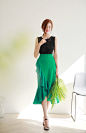 波浪荷叶边鱼尾不对称半身裙 : Romantic & Trendy Looks, Styleonme