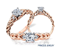 Rose gold diamond engagement ring, beautifully crafted