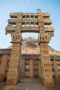 桑吉塔，古代佛教建筑，宗教神秘，石刻。印度中央邦的旅游目的地。
