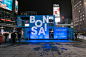 Bonsai Pop-up | Giant Containers | Toronto Downtown : This activation for Bonsai was placed in the heart of downtown Toronto in Dundas Square for pedestrians to learn about and download their app.