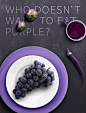 紫色主题 白瓷餐盘 紫色蔬果 精美美食海报PSD09