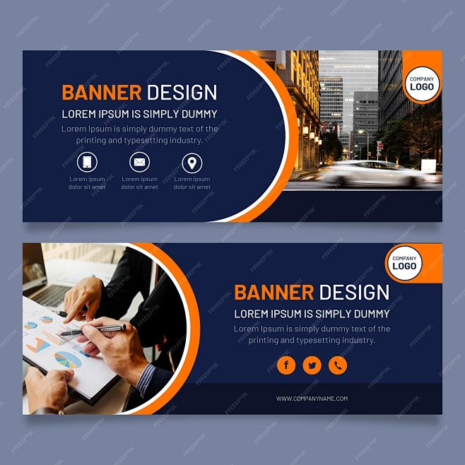 Modern banners templ...