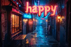 闪亮的霓虹发光英文字母背景图片