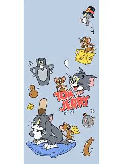 可爱搞怪猫和老鼠✨｜自制插画壁纸分享